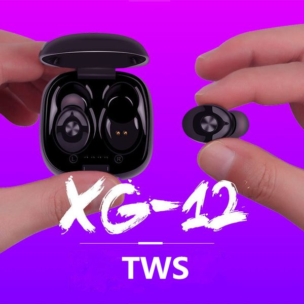 XG12 TWS Bluetooth 5.0 Наушники стерео беспроводной Earbus A6S Бутоны HiFi Sound Спортивные наушники Handsfree Игровая гарнитура с микрофоном для всего телефона