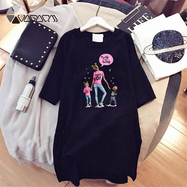 

girls mini dresses casual style cartoon print women pencil dress summer flora printed dress short sleeve white breathable plus size, Black;gray