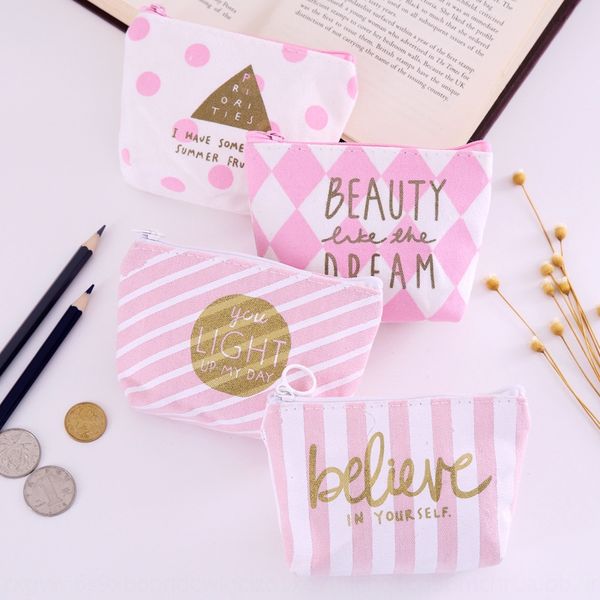 

le cai creative zipper crystal storage bag coin student holding key storage bag cute mini crystal powder grid coin purse