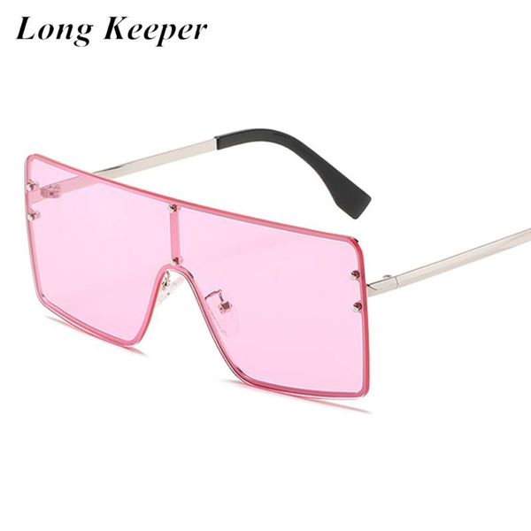 

new fashion flat oversized sunglasses women brand designer square one piece sun glasses ladies pink shades lunette de soleil, White;black