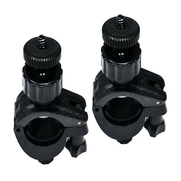 

2x mini ball head mount 1/4\" screw bracket adapter for tripod cameras black