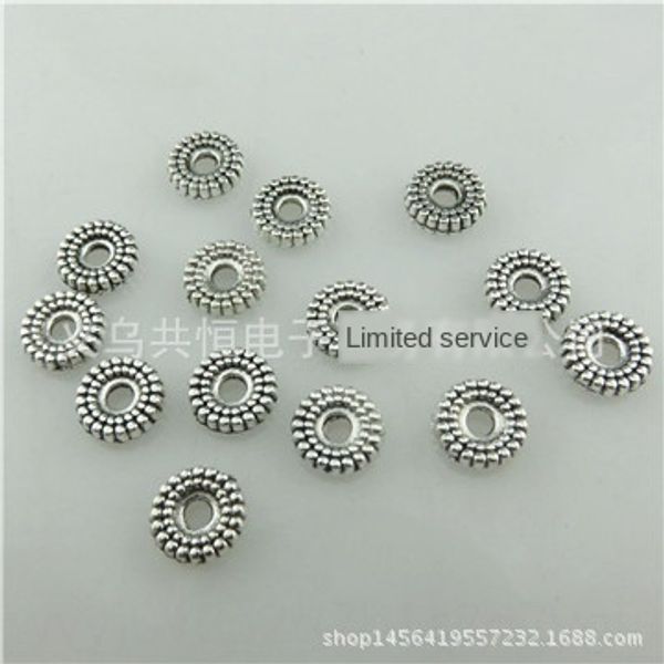 

f20237 6mm mini accessory gasket round gasket bead spacer bead alloy accessories 150/bag, Silver