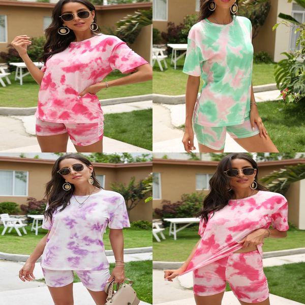 

summer fashion new women's suit short-sleeved umbilical shirt long section tights sports suit two-piece#167, Gray