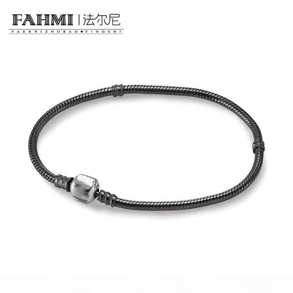 

fahmi 100% 925 sterling silver 1:1 original 590702 charm bracelet authentic temperament fashion glamour retro wedding women jewelry, Golden;silver