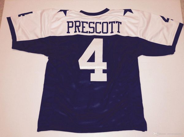 

retro custom sewn stitched 4 dak prescott mitchell & ness jersey s-5xl,6xl men's football jerseys rugby, Gray
