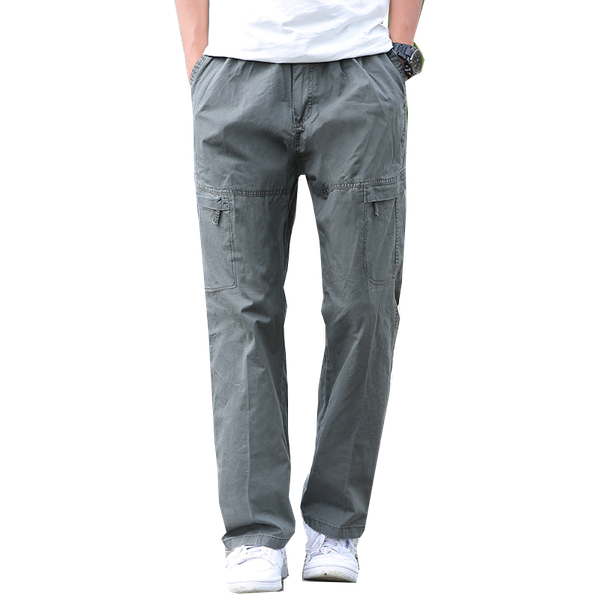

2020 men casual khaki pants camo cargo trousers hip hop joggers streetwear pantalon homme multi-pocket tactical pants, Black