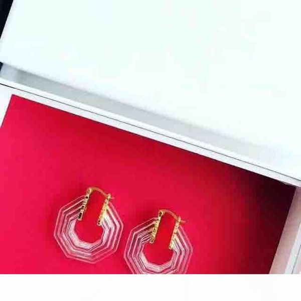 

способа 18k позолоченные серьги прозрачного цвета geometry мотаться серьги с верхним качеством латунью для женщин ювелирных изделий ps6648a, Golden
