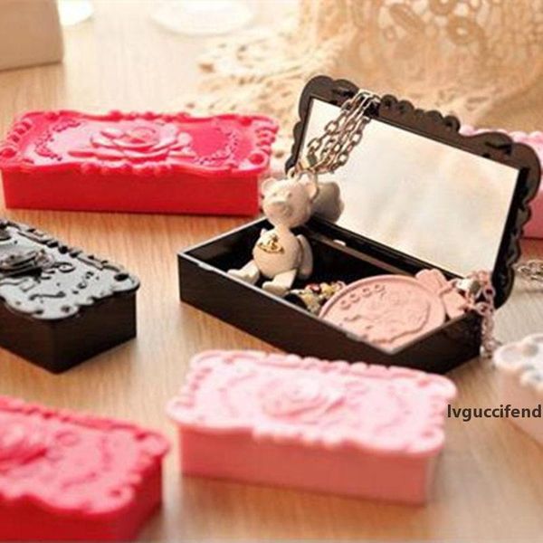 

retro butterfly rose makeup cosmetic cotton pad storage box case holder.jewelry boxs.brush pen table organizer.home decor f20171633