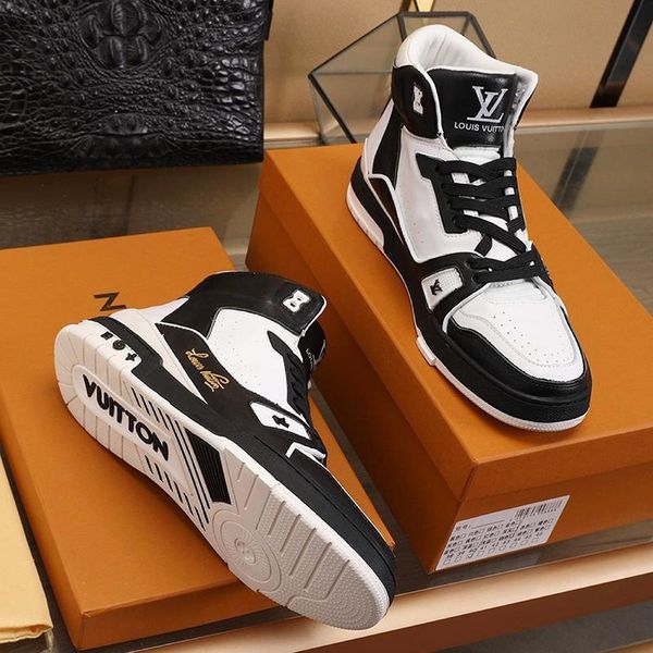 

new leather mens shoes fashion type chaussures pour hommes trainer sneaker mid -luxury zapatos de hombre ankle boots zapatos de hombre