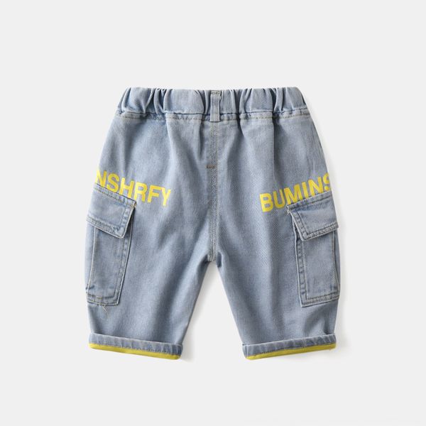 

2020 jeans children's trousers for children clothing new men's jeans children's casual western pants five-point pants, Blue