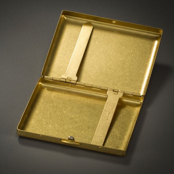 

20 cigarette case pure copper material original copper roll flip bilateral smoke can be personalized high-end gifts