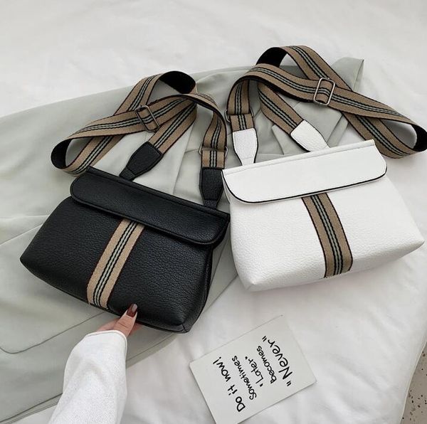 

designer women bag selling messenger bag pu cross body wide shoulder strap