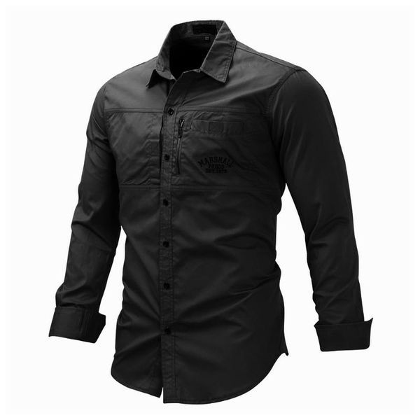 

spring autumn men shirt long sleeve solid color lapel zipper shirt outdoor casual large size thj99, Black;red