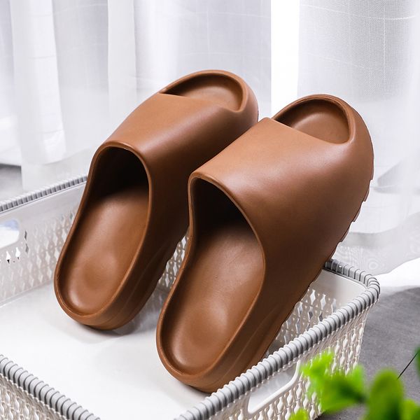 

slippers fashion comfortable soft men women non-slip bathroom home shoes flat beach women's sandals, Black