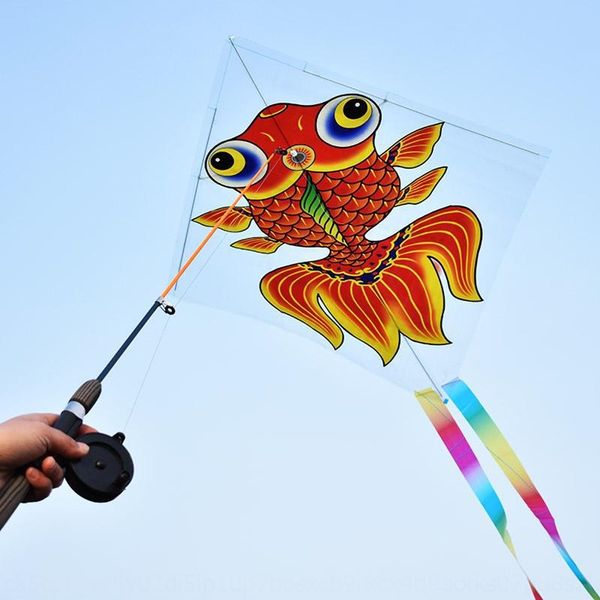 

emperor's new mini toy fishing rod fishing children's cartoon toy kite mini anti-reverse kite