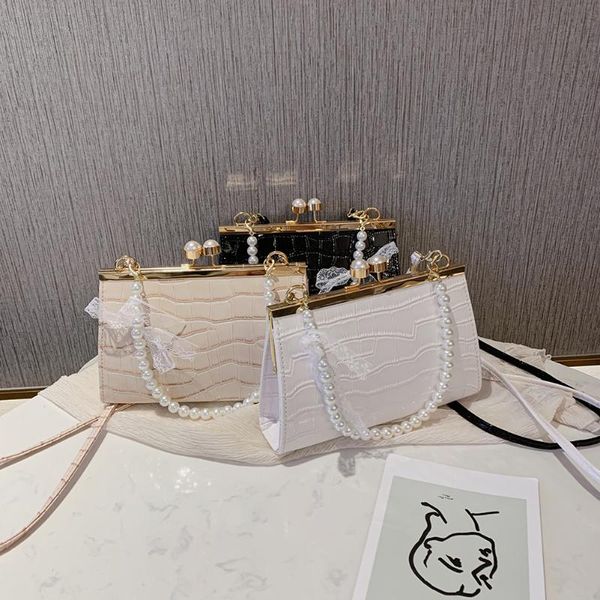 

popular simple female daily bag fashion solid color women handbag female pearl pu underarm shoulder tote bag