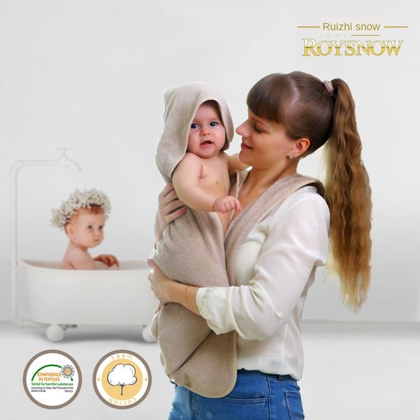 

pure cotton wearable baby bath towel moisture-proof and environmentally friendly absorbent combed cotton baby bath towel