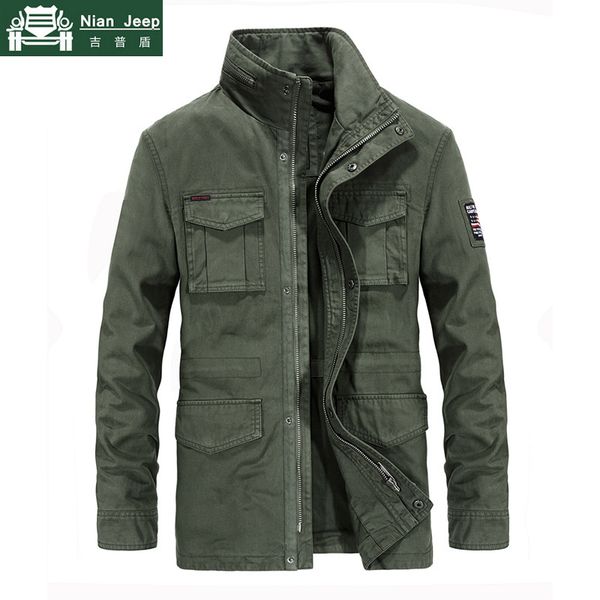 

men's jackets brand jacket men autumn winter outwear cotton cargo multi-pocket mid-long coats male campera hombre m-4xl, Black;brown