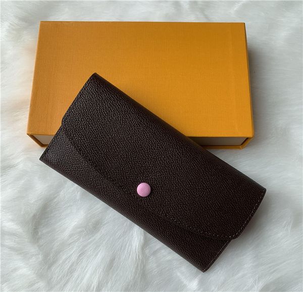 

wholesale 2 colors fashion single zipper pocke men women leather wallet lady ladies long purse with orange box card 60136 lb81, Silver