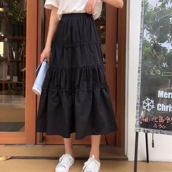 

wb7823 fashion women's skirts 2020 runway european design party style women's clothing, Black