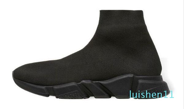 

2019 new arrival men women speed trainer fashion sock shoes black white blue glitter flat mens trainers runner sneakers l11