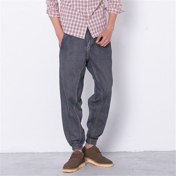 

men's jeans for men harlan japanese 9-point pants beam denim biker, Blue