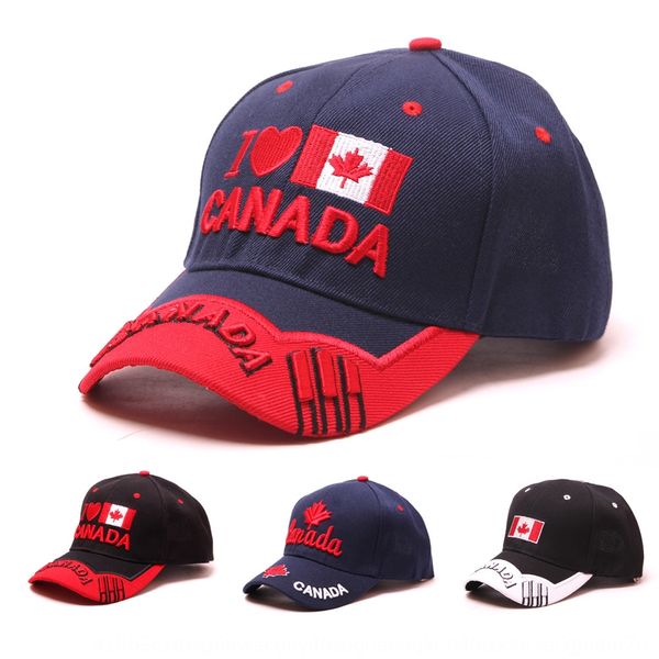 

b9wbw 2019 new canadian three-dimensional embroidery canadian maple leaf baseball cap cotton fashion casual baseball cap hat embroidered hat, Blue;gray