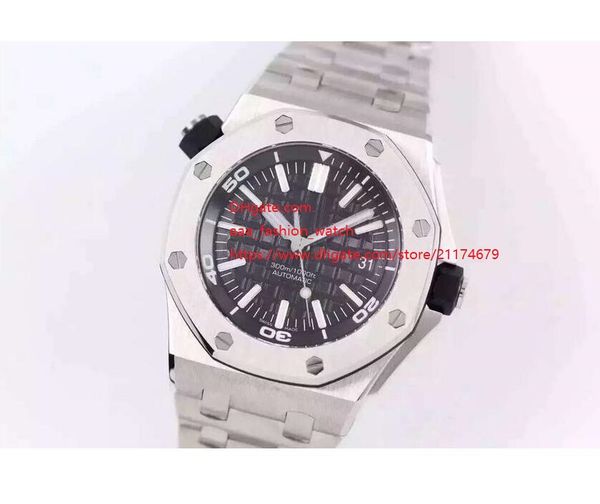 

высокое качество черный ободок 42мм автоматический механический нержавеющей стали с оригинальным обхватите gents mens мужские часы часы, Slivery;brown