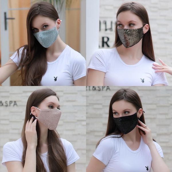 

41 styles el mask flash led music mask with sound active for dancing riding skating party voice control mask party masks dc579#432, Black