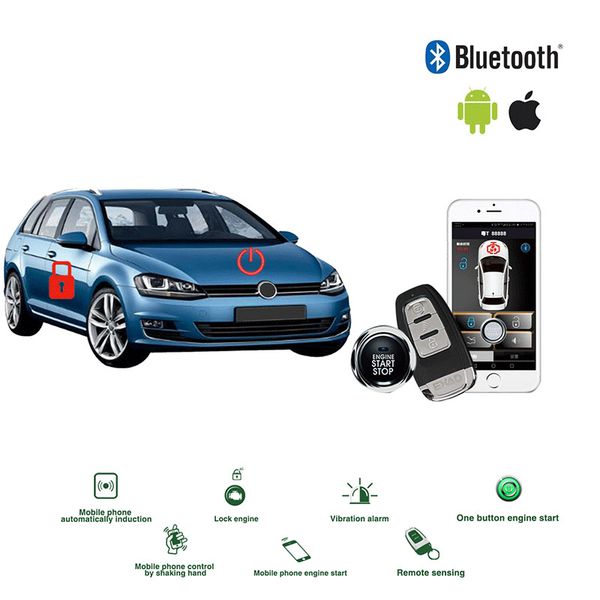 

pke lock car alarm keyless entry system automatic trunk opening central locking remote start and alarm start sbutton magicar