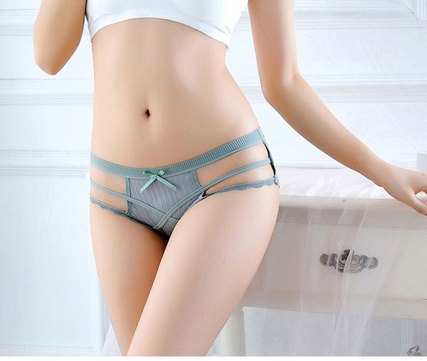 

wholesale new women lace temptation transparent panties hollow cotton crotch briefs brand seamless ladies panties girls lingerie, Black;white