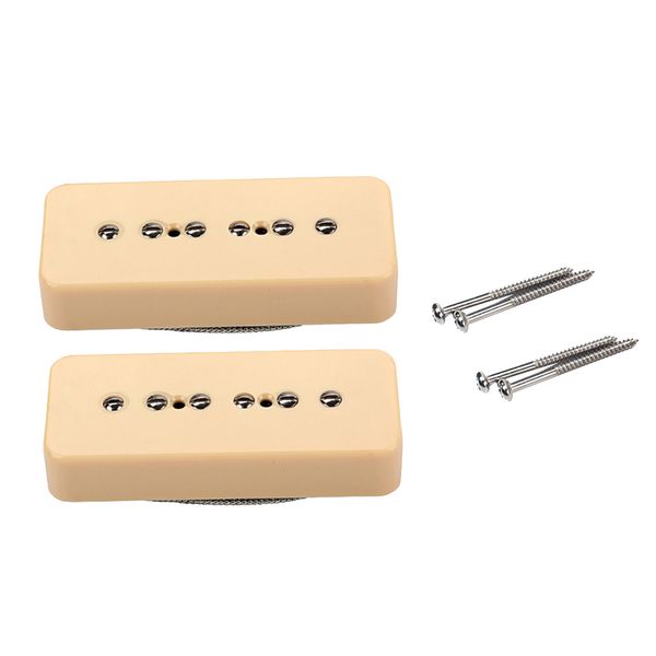 

2pcs p90 soap-bar pickup 50/52mm pole spacing for electric guitar part, cream