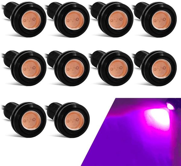 18mm Eagle Eye Led-leuchten Pink9W Rosa Lila Tagfahrlicht Auto Motorrad DRL Autozubehör Markierungslicht Nebelscheinwerfer Rückfahrlicht