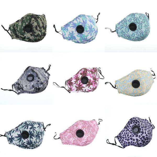 

ice silk face mask with breathing valve washable sponge mask reusable protective masks black recycle designer printed mask #386#630