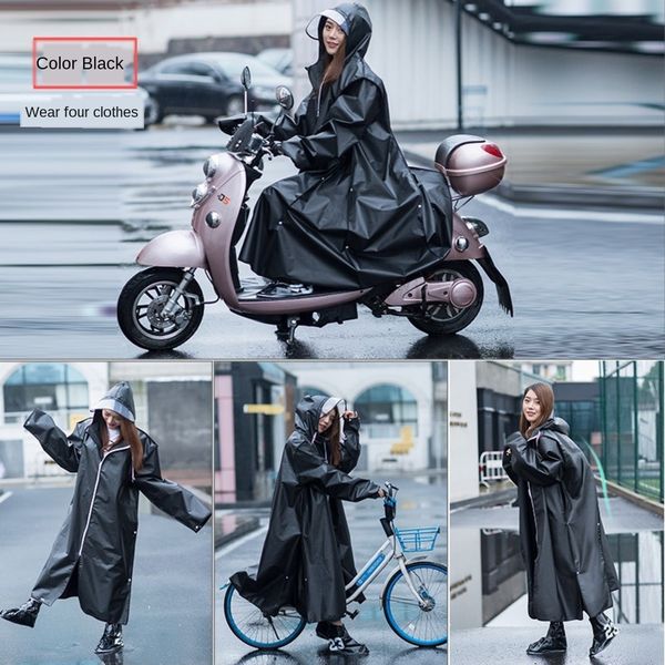 

long brim for the elderly beautiful riding rain raincoat women's clothes men's riding clothes travel suit anti-ddos, Red;brown