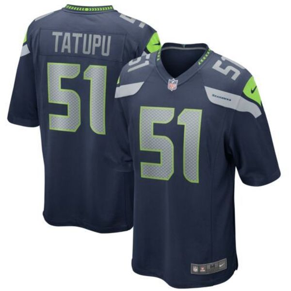 

lofa tatupu #51 men's retired xs-5xl stitched football jerseys, Gray