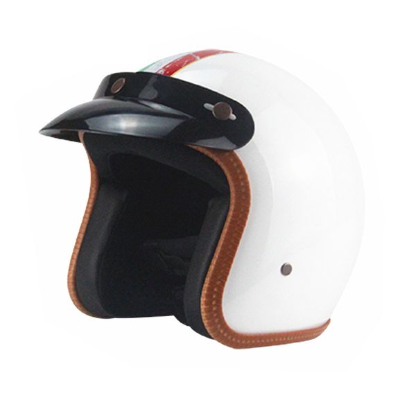 

3/4 motorcycle helmet ratro italy style classic motorbike helmet abs universal vintage for for men women
