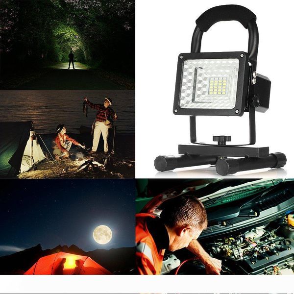 

24 leds spotlights work lights outdoor camping lights 15w built-in rechargeable lithium batteries with usb ports to charge mobile devices