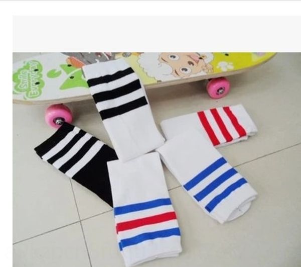 

черлидинг stockingsstockings середины ноги и чулки футбола носки ребенок без какого-либо пятки чистого цвета полосатой середины ноги скейтбо, Black