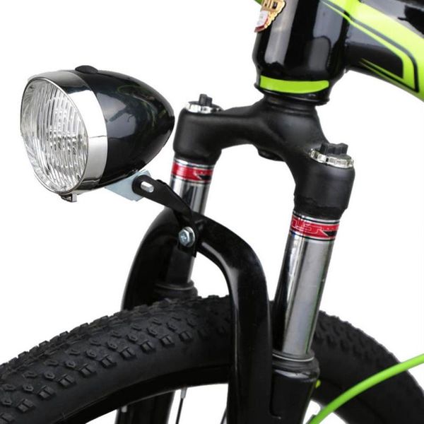 

retro bicycle headlights abs 3led battery powered bike front lamps night riding safety warning light riding equipment