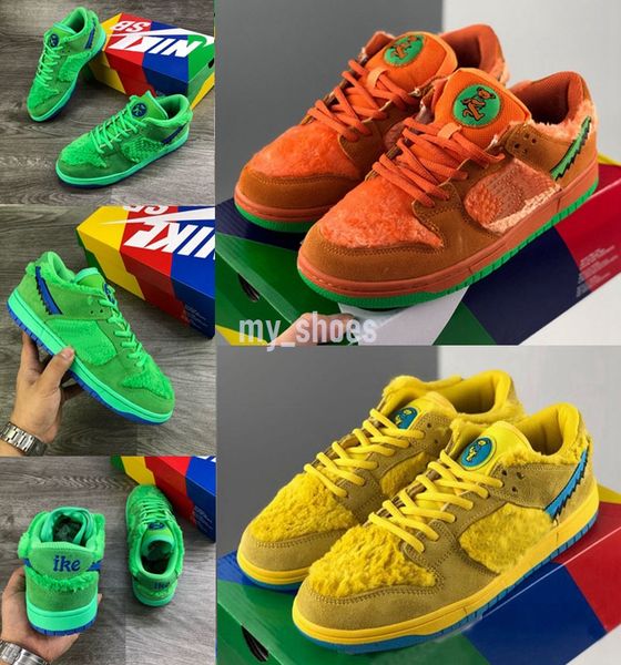 

2020 новый grateful dead bears х sb dunk low желтый медведь конструкторы обувь мода скейтбординг кроссовки для мужчин и женщин размера 36-45