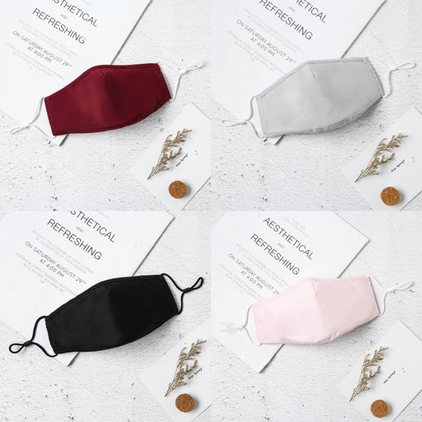 

2020 designer printed face mask face mask ice silk thin cool masks can be washed section hanging ear masks sunscreen dustproof #691#259, Black