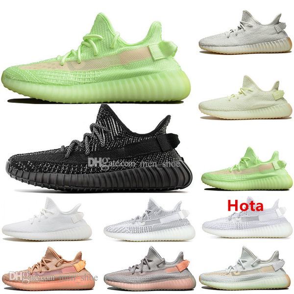 

kanye west clay v2 static reflective rainbow discoloration mens running shoes hyperspace true form zebra women sports designer sneakers