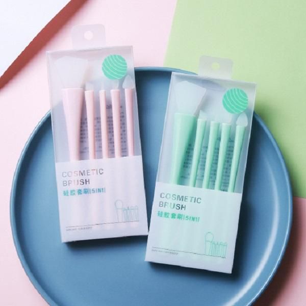 

5packs/set Apply evenly DIY Homemade mask easy to store multi-function Household Eyeliner Eyeshadow and Lip wholesale Silicone brush