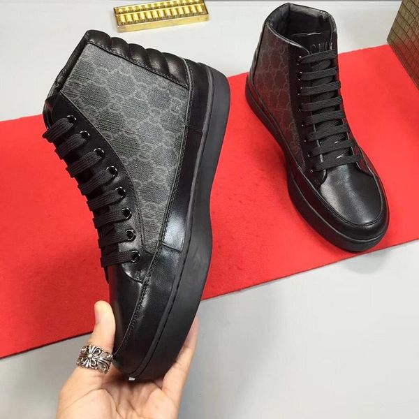 

быстрая доставка мень, спортивные мужские s high top sneaker обувь мода дизайн footwears lace -до casual luxury мужская обувь herren luxus м, Black