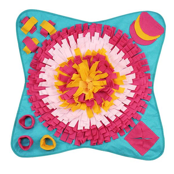 

home dog snuffle mat for small large dogs, dog nosework blanket, dog play mat sniffing training pad fun mats, skill puzzle toys for
