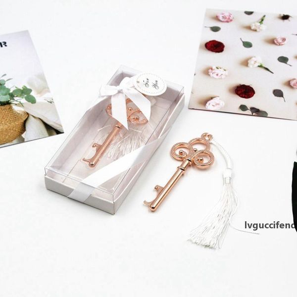 

key bottle openers skeleton wine opener with tassel in gift box wedding party favor souvenir gifts