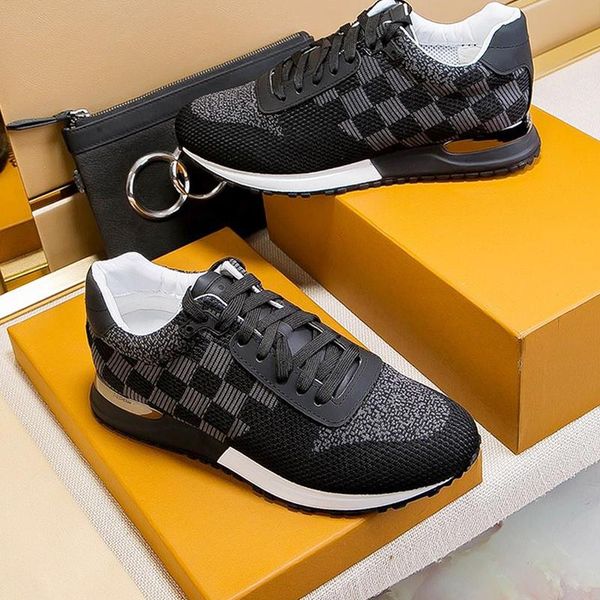 

men shoes sports lace -up run away sneaker luxury design chaussures pour hommes casual mens shoes breathable luxury l77 vintage, Black