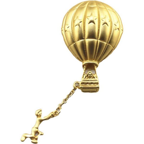 

fashion alloy air balloon shape brooch vintage men elegant simple brooch for women girls gift party, Gray