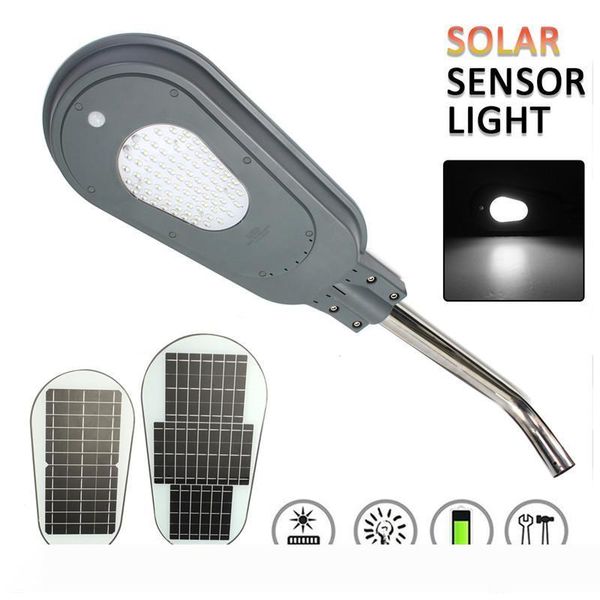 

40w 60w 82led solar pir motion sensor street light with bracket waterproof outdoor wall lamp security spot lighting